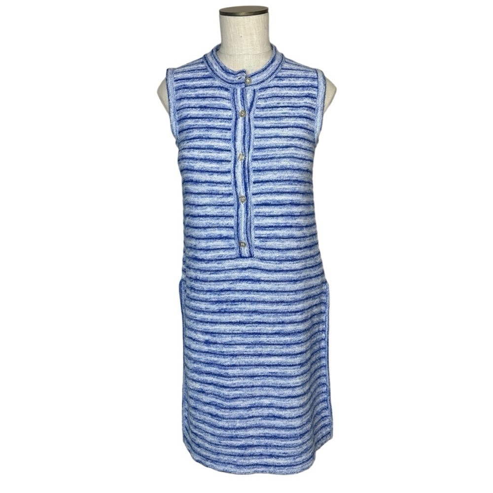 Vtg J. Tiktiner Marled Knit Tunic Sleeveless Top Size France 38 US 6
